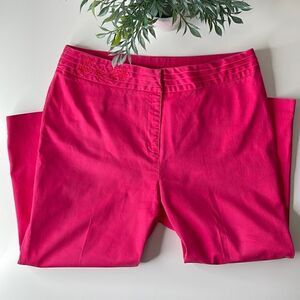 Oscar de la Renta Capri pants.  Size 10P.  Hot pink and fabulous!
